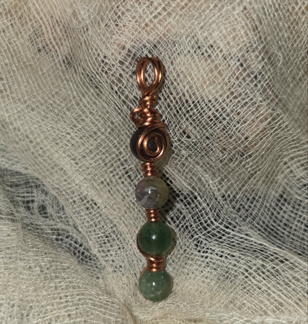 Aurora Glow Pendant – Rainbow Fluorite