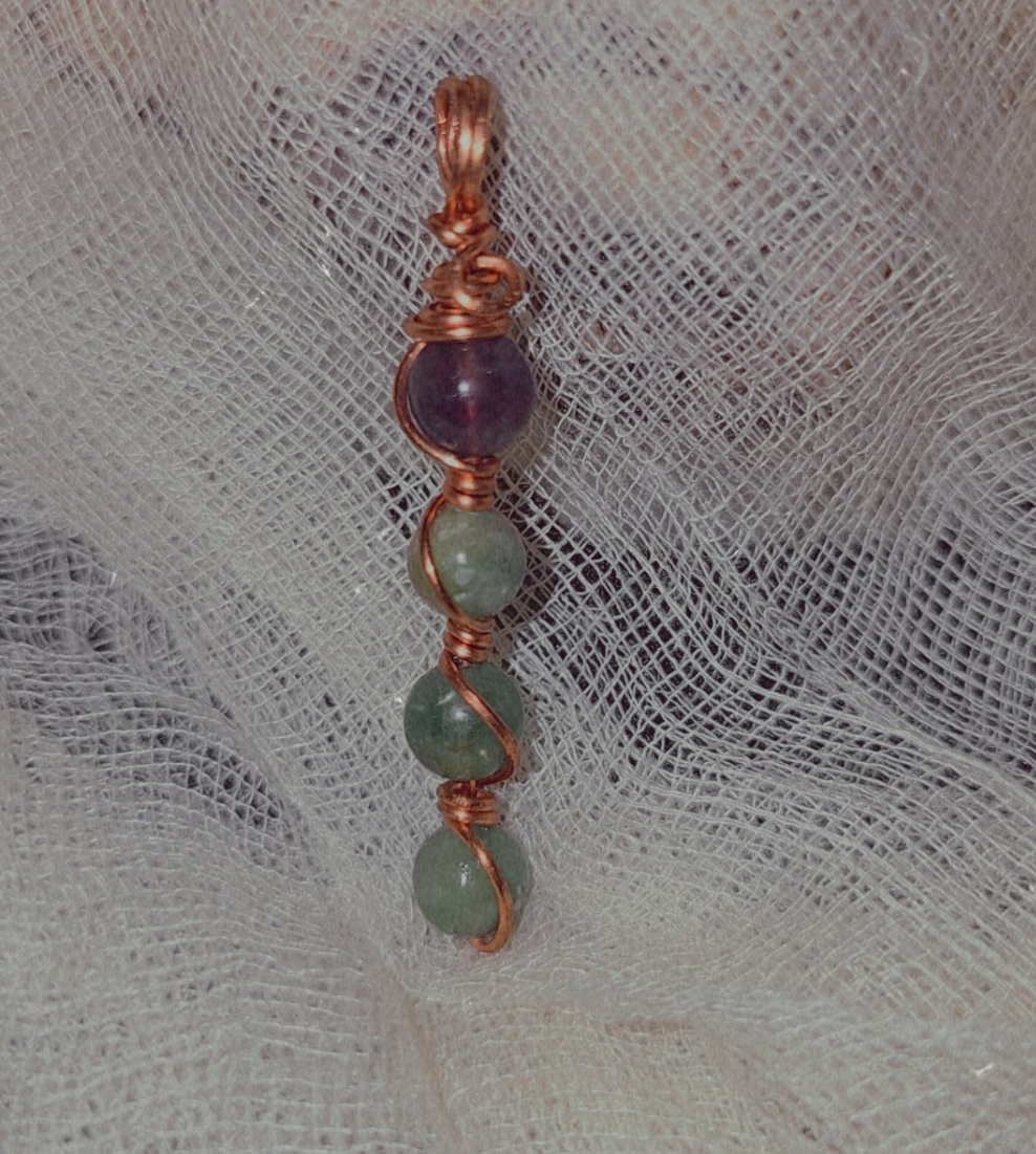 Aurora Glow Pendant – Rainbow Fluorite