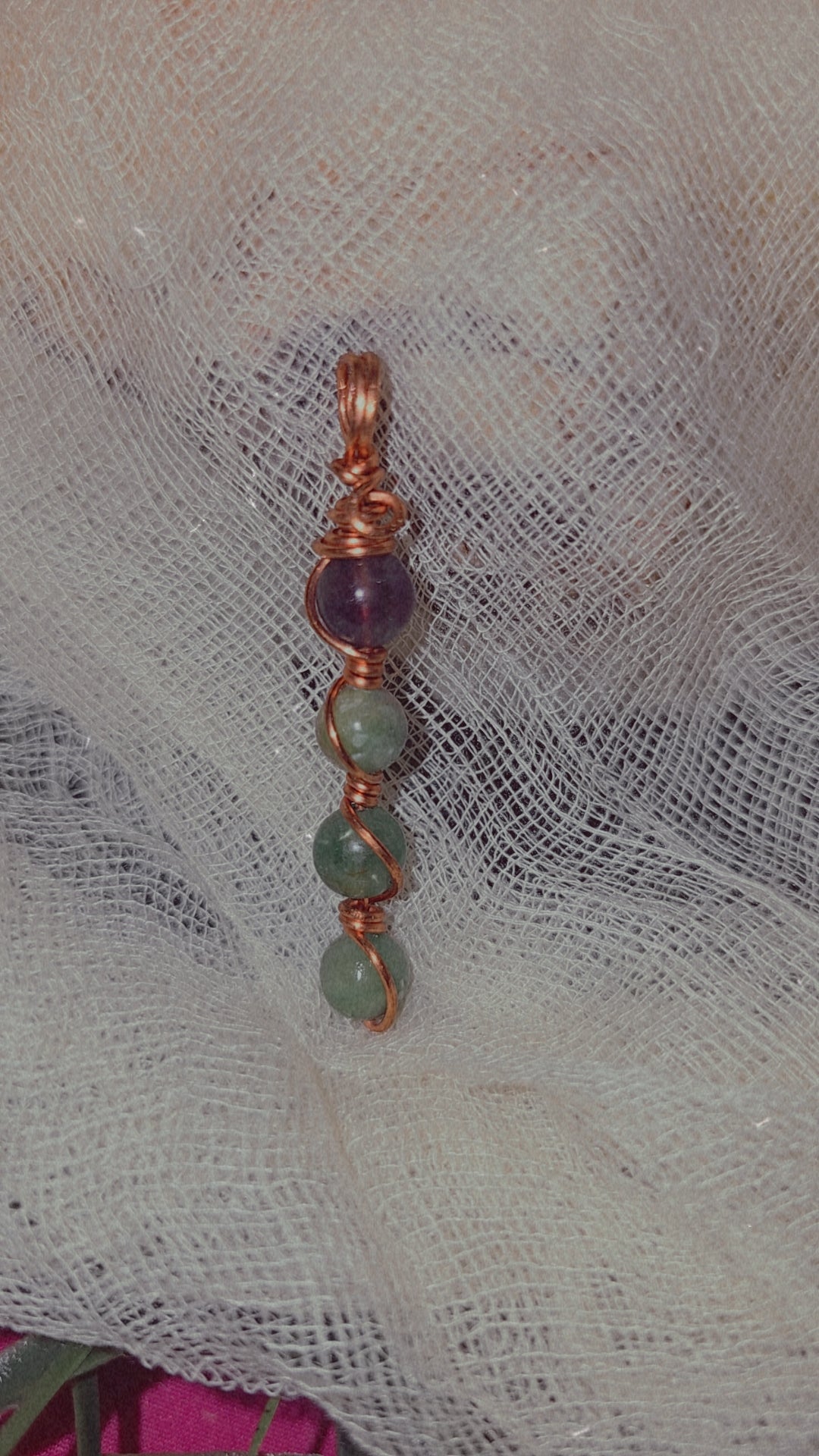 Aurora Glow Pendant – Rainbow Fluorite