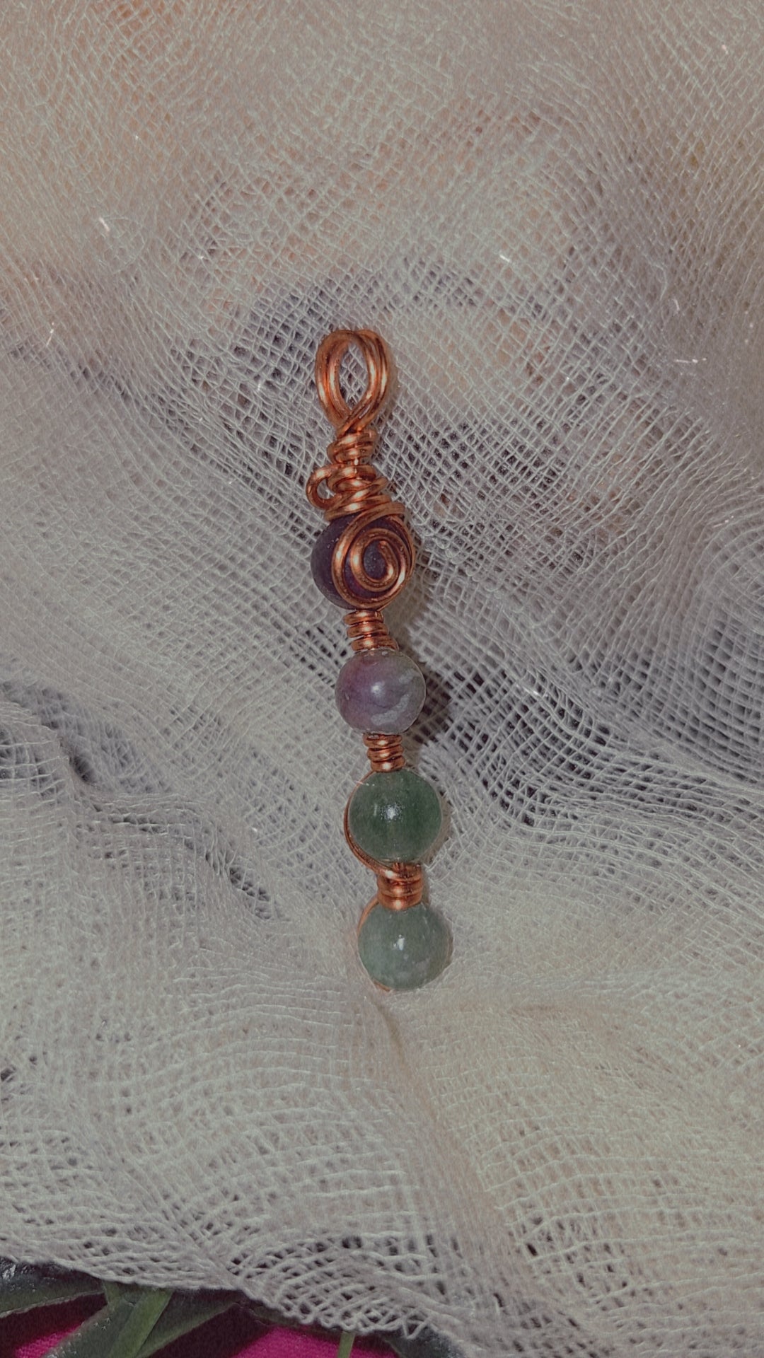 Aurora Glow Pendant – Rainbow Fluorite